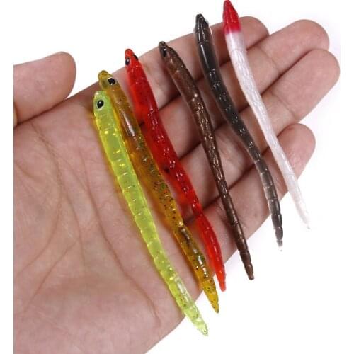 10pcs/Lot 1.7g 9cm Fishing Lure Silicone Lures For Fishing Soft Bait Worm isca artificial Carp Fishing Tackle