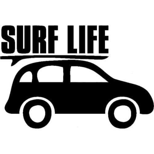 14.8CM*10CM Fashion Car-styling SURF LIFE Vinyl Car Window Sticker Decal Black Silver
