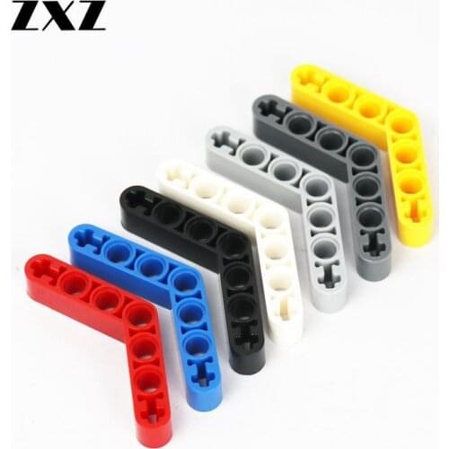 20pcs Beam 1 x 7 Bent (4 - 4) Thick Technical Parts 32348 Educational Toys for Boys Children Birthday Gifts