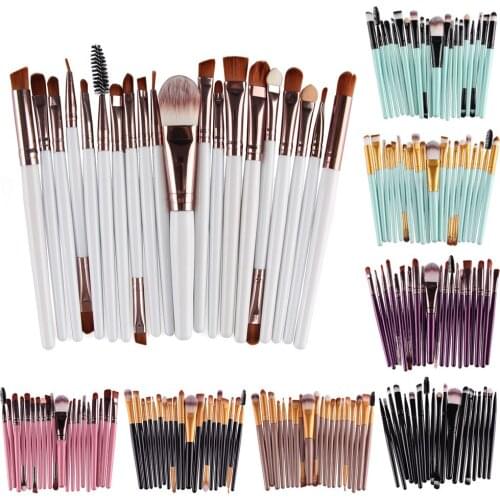 20 Pieces Eyelash Brushes Makeup Eye Shadow Concealer Blending Eyeliner Eyelash Eyebrow Blush Makeup Brushes Set Professional
