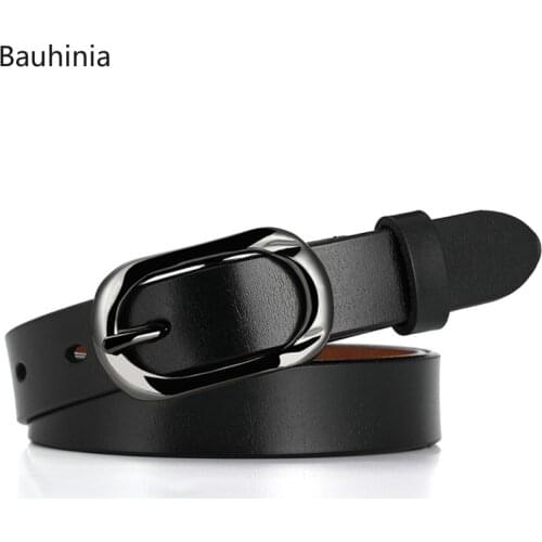 2021 New 2.3cm Wide Style Ladies Leather Belt Casual Fashion Fine Leather Belt With Pin Buckle