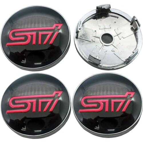 4pcs 60mm STI Wheel Center Hub Caps Car Emblem Badge Logo Wheel Center Cap for SUBARU LEGACY Forester Outback Rally WRX WRC XV
