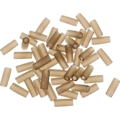 50pcs/set Soft Rubber Rig Sleeves Rubber Tubes Cones Carp Fishing Accessory