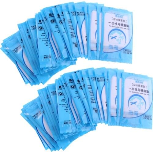 50pcs Travel Disposable Toilet Seat Covers Baby Kids Waterproof Seats Paper Sanitary Paper Mat Pad