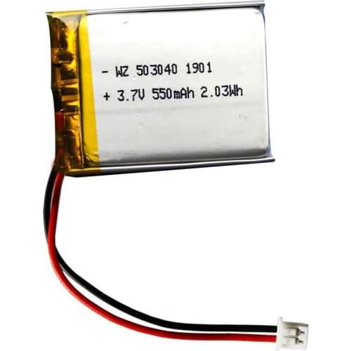 503040 battery 550mAh closet LED light watch flashing light recorder lithium battery