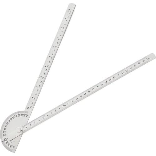 ABSF Angle Finder Swing Arm Protractor 0-180 Degrees Stainless Steel Goniometer Protractor Ruler