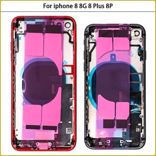 Full Housing Case For iphone 8 8G 8 Plus 8P Glass Battery Back Cover Door Rear Cover+ Chassis middle Frame With Flex Cable CE