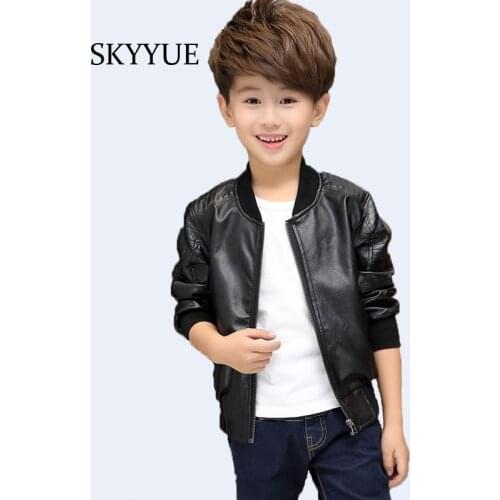 Baby Boys Leather Jackets 2019 Autumn Winter Fashion Kids Clothes O-neck Zip Thick Jackets For Boy Plus Vlvet Children Clothing