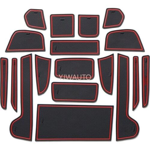 Door Slot Mat for Honda Jazz Fit 2021 Gate Groove Cushion Car Door Rubber Cup Holder Mats Anti-slip Carpets Position