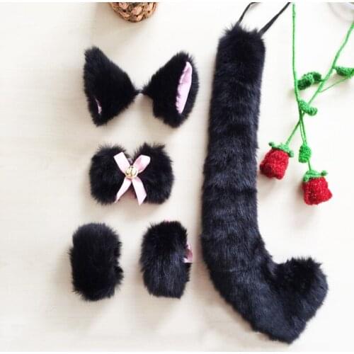 2017 Sell Like Hot Cakes The Ahri Cat Ear Clip Tail Cosplay Maid Masquerade Props Halloween Headwear A Variety Of Options