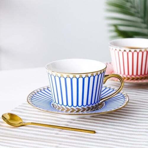 Bone China Titanium Phnom Penh Ceramic Coffee Cup Afternoon Cup Tea shui bei zi European Cups and Saucers Set English Tea Gift B