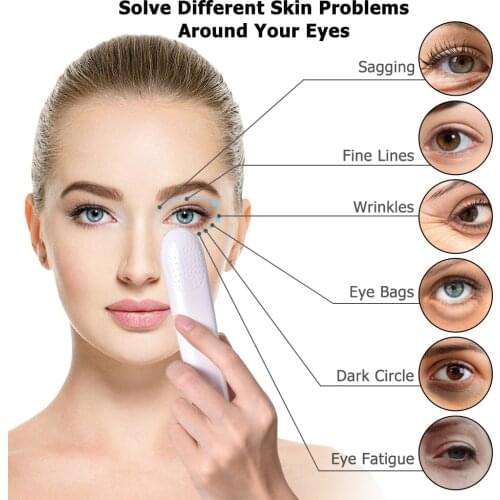 Ems Trillingen Ogen Massage Rood Licht Therapie nuskin Anti Rimpels Verwijderen Donkere Cirkel Anti Aging Eye Care Massager