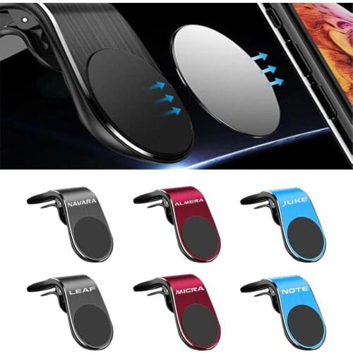 Metal Magnetic Car Phone Holder for Nissan leaf almera patrol micra sentra navara nismo juke note x-trail GPS holder Accessories