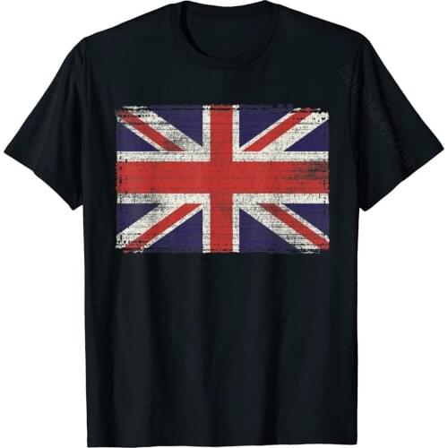 Union Jack T-Shirt Vintage UK Flag Tee British Retro Flag Tops Tees Fashionable Fashionable Cotton Men T Shirt Fashionable