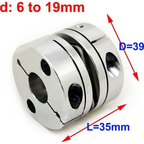 New Dia. 39mm 8mm, 10mm, 12mm, 14mm, 15mm, 16mm Flexible Aluminum alloys single diaphragm disk coupling disc coupler motor