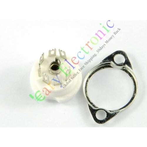 Wholesale and retail 4pc MINI 7pin Ceramic vacuum tube sockets valve base B7G 6AU6 EF95 6C4 6X4 amp free shipping