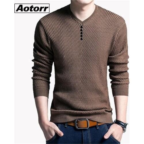 2020 Pullover Mens College Style Patch Color Contrast and Thickened Round Neck Sweater Male Fashion Thick Wool Sweater Knitwear