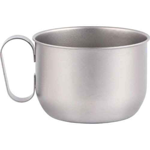 Outdoor Titanium Cup Pure Titanium Cup Camping Drinking Water Household Office Titanium Coffee Cup 500ML