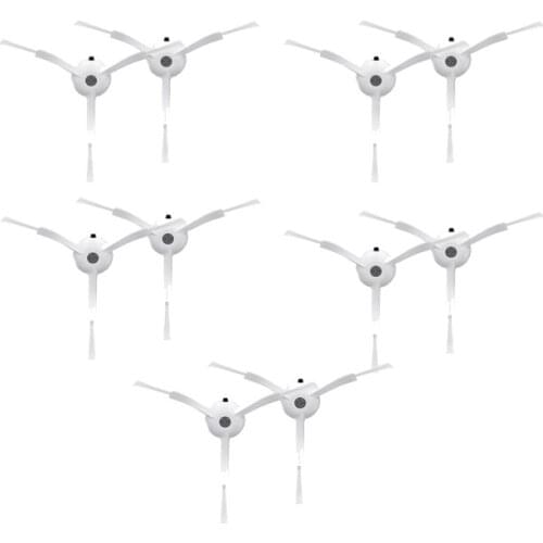 10PCS 3-Foot White Side Brush Universal for Xiaomi Roborock and Mijia, 1/2/1S Gen rockrobo s5 s6 max pure maxv Mi Robot Kits