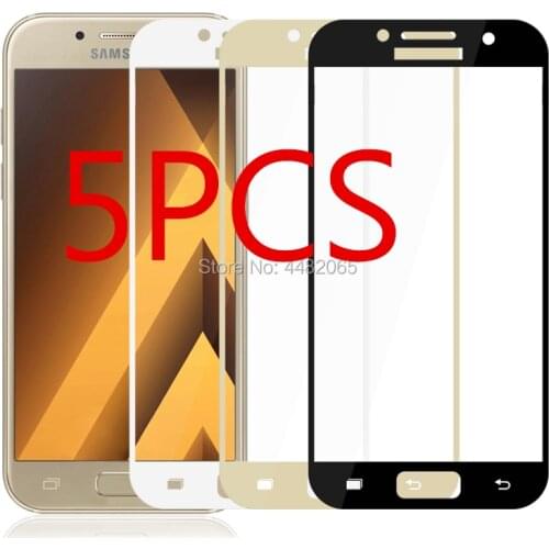 5PCS For Samsung Galaxy A5 2017 Tempered Glass 3D Full Screen Cover Front Guard Protective Screen Protector Film A520F SM-A520F