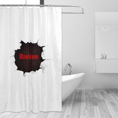 Tear The Hole Bathing Bathroom Bath Curtain cat Fabric Waterproof Polyester High Quality Show Curtains