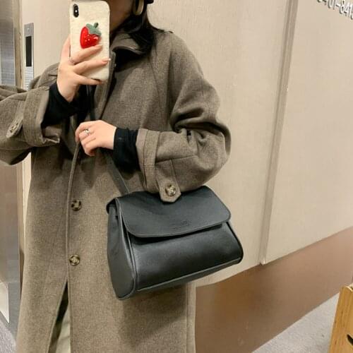 Retro Fashion Large Capacity PU Leather Women Crossbody Bags Simple Casual Solid Color Female Daily Shoulder Bags