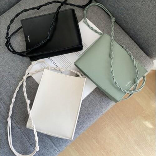 5 Style European Womens Rope Messenger Bag Fashion Trend Letter Generous Bag Rectangular White One Shoulder Straddle Bag Bags