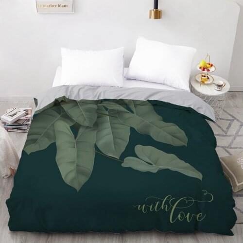 1 PCS 3D Printed Estheticism Lotus Leaf Duvet Cover 200x220 Size Printing NO Pillowcases And NO Sheets Home Textiles Comforter