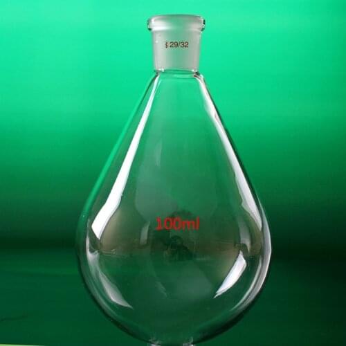 100ml 29/32 High Quality Flask Eggplant Shape Lab Evaporating Distillation Glass High Borosilicate Laboratory Supplies