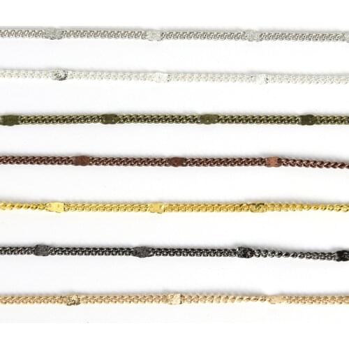 5 Meters 1.3-2mm Necklace Bracelet Link Chains For Jewelry Making DIY Jewelry Findings Accessories