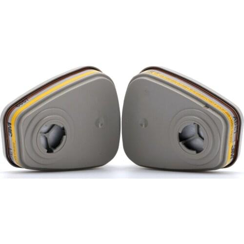 6057 organic vapor filter box used with 6200 dust cover