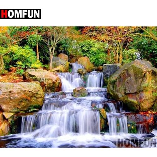 HOMFUN 5D Diamond Painting Full Drill Diamond Embroidery "landscape" Picture Of Rhinestone Handmade Home Decor A00536