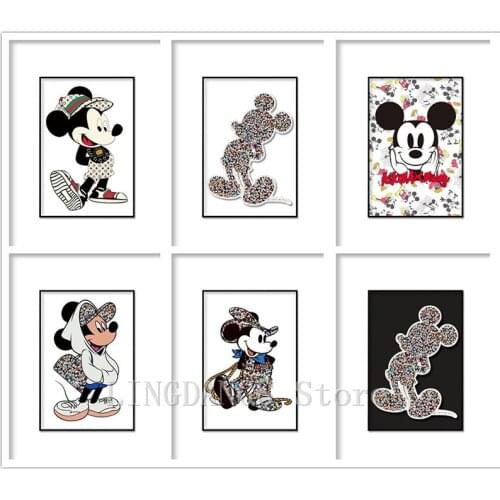 5D DIY Diamond Painting Disney Graffiti Art Mickey Mouse Donald Duck Diamond Mosaic Embroidery Cross Stitch Kits Home Decor Gift