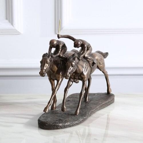 The American office of soft decoration desk desktop style antique copper horse sculpture housewarming gift