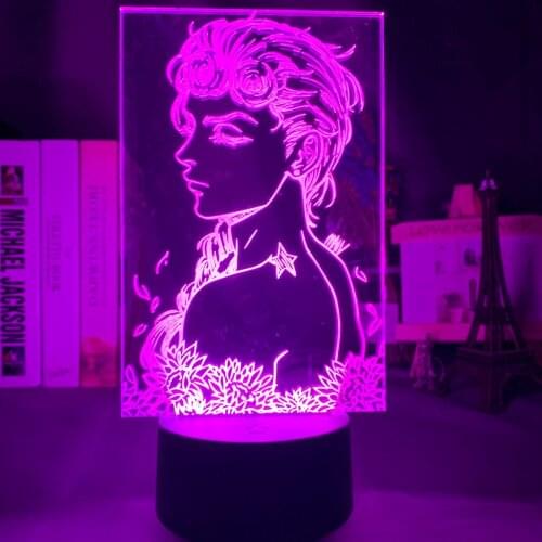 Anime JoJos Bizarre Adventure Art Gadget Led Night Light Touch Sensor Colorful Nightlight for Home Decor Jojo Figure 3d Lamp