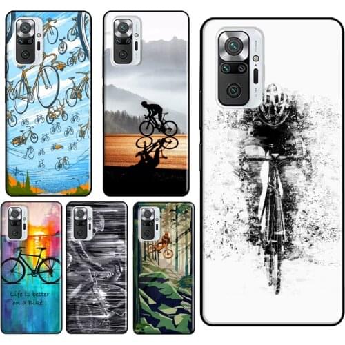 Ride Mountain Bike Bicycle Art For Xiaomi Redmi Note 10 8 9 Pro Note 8T 9S Phone Case For Redmi 9T 9A 9C 8A 7A K40 Cover