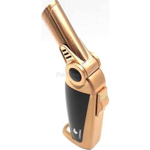 COHIBA Windproof 1 Jet Torch Flame Cigar Table Lighter Cigarette Torch Lighters Metal Gun Lighter For Cigar Portable