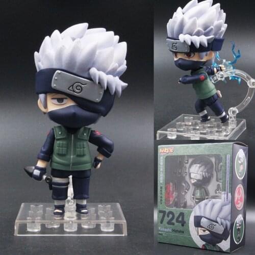 Naruto Hatake Kakashi #724 Anime Figure Shippuden Cute PVC Model Naruto Collectibles Toys For Kids Uchiha Sasuke Action Figurine