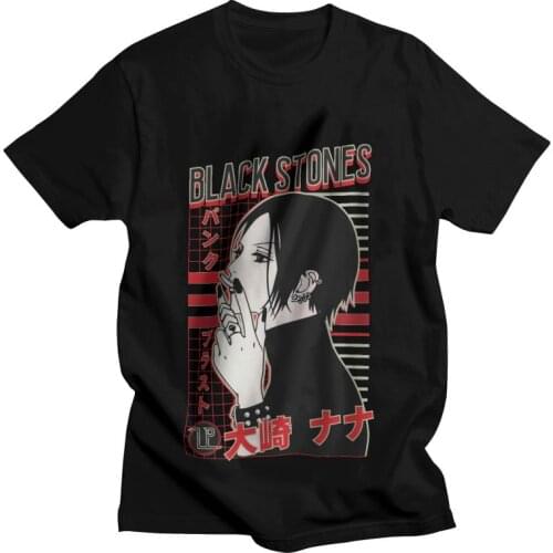 Nana Osaki T-shirt Mens Graphic T Shirt Short Sleeve Cotton Harajuku Anime Manga Tshirt Unique Tees Tops
