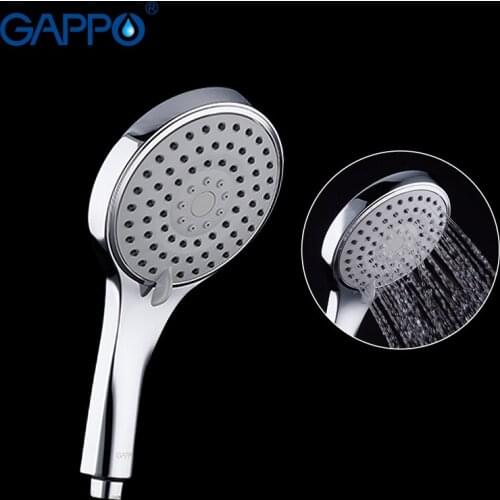 Gappo Round hand shower head bathroom accessories Top Quality 3 Ways ABS chrome Plated water saving sprayer grifo ducha G18