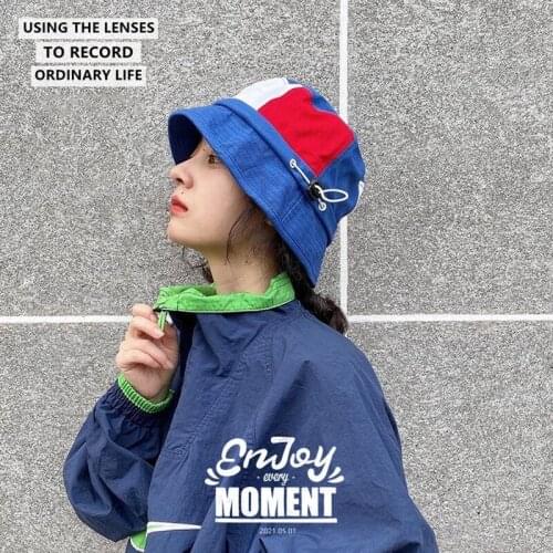 New Outdoor Womens Fisherman Cap Summer Sun Protection Anti-UV Male Hat Color Matching Basin Hats For Female Retro Wild Buckets