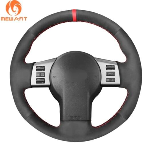 MEWANT Black Suede Car Steering Wheel Cover For Infiniti FX FX35 FX45 2003 2004 2005 2006-2008 Nissan 350Z 2002-2009