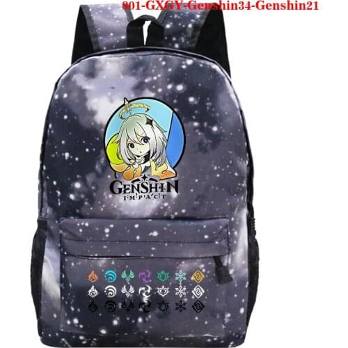 Backpack Men Game Genshin Multifunction Travel Student Backpack for Boys Girls School Bag Back To School Mochila Para Hombre