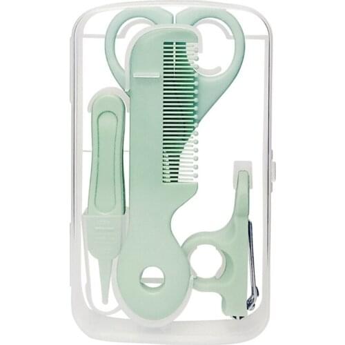 GXMB 5 Pcs Baby Nail Hair Daily Care Kit Newborn Infant Nail Clipper Scissor Hair Comb Nose Cleaner Safety for Toddler