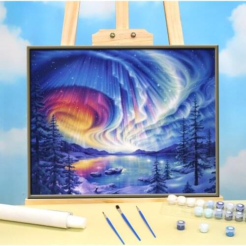 Tree Landscape DIY Painting By Numbers Kit Acrylic Paints 50*70 Boards By Numbers Home Decoration For Kids Wall Handiwork