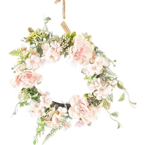 Artificial Flower Wall Garland Living Room Childrens Room Window Door Ring Natural Wreath Wedding Party Decoration