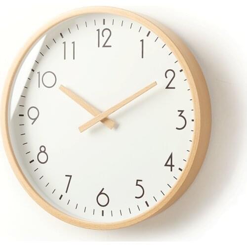 Nordic Wall Clock Wood Wall Watch Mechanism Silent Living Room Creative Modern Kitchen Clocks Orologio Parete Home Decor SC618