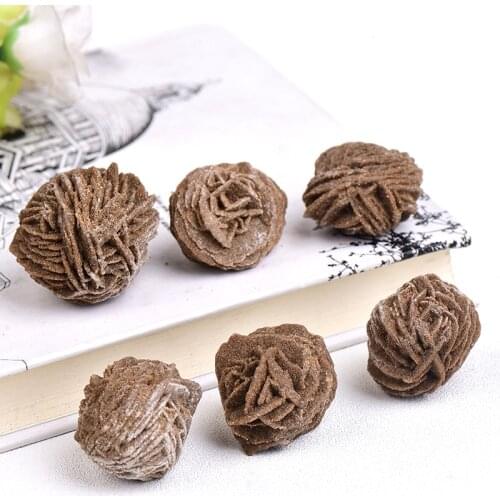 Natural Moroccan Desert Rose Stone Rock Ore Mineral Specimen Energy Healing Stone Ornaments Process Collection Home Decor Gifts