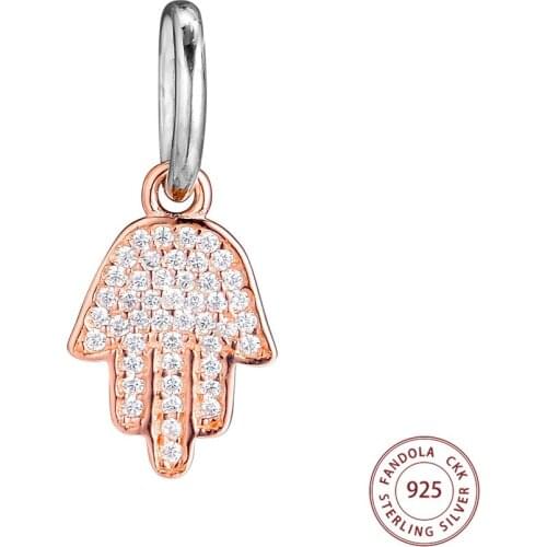 Authentic 925 Sterling Silver Symbol of Protection Dangle Charms Beads Fits Pandora Bracelets Original Jewelry Kralen