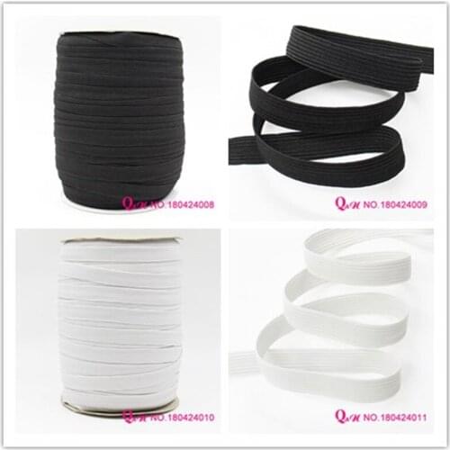 Q&N 6mm 10mm 12mm elastic ,flat elastic rubber band for sewing,best latex,soft elastic,accessories,144yards/roll